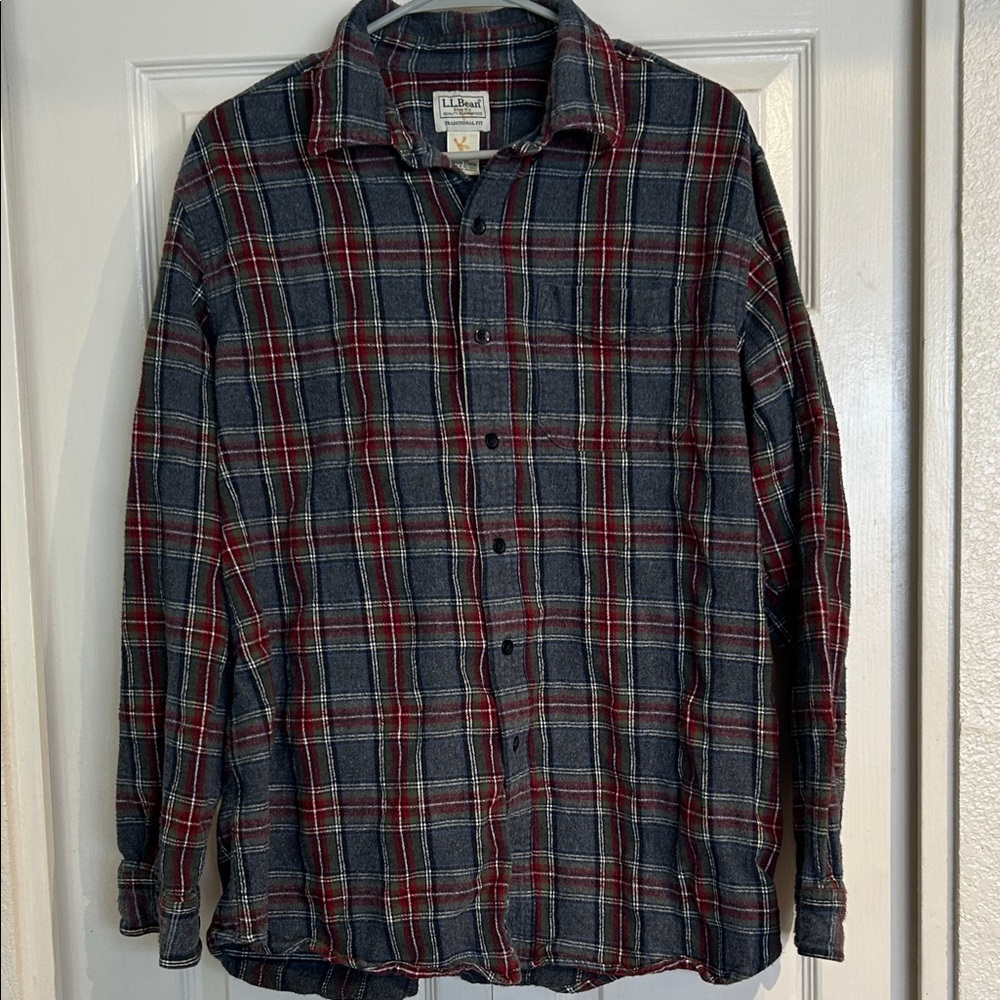LL Bean Perfect Cotton Plaid Flannel